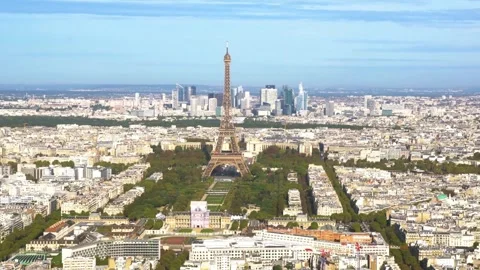 Breathtaking Aerial &amp; Ground Views of the Eiffel Tower, Paris Stock Footage 303304563