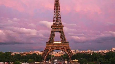Breathtaking Aerial &amp; Ground Views of the Eiffel Tower, Paris Stock Footage 303304575