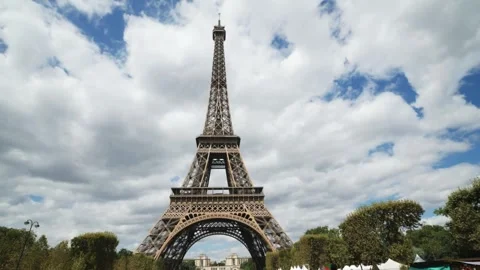 Breathtaking Aerial &amp; Ground Views of the Eiffel Tower, Paris Stock Footage 303304584