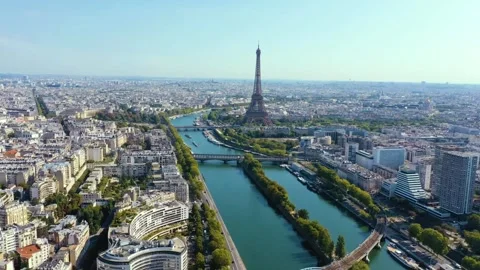 Breathtaking Aerial &amp; Ground Views of the Eiffel Tower, Paris Stock Footage 303304651