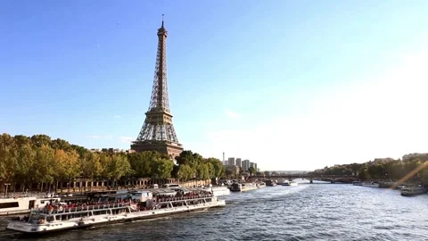 Breathtaking Aerial &amp; Ground Views of the Eiffel Tower, Paris Stock Footage 303304720