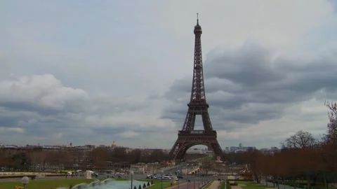 Breathtaking Aerial &amp; Ground Views of the Eiffel Tower, Paris Stock Footage 303304746