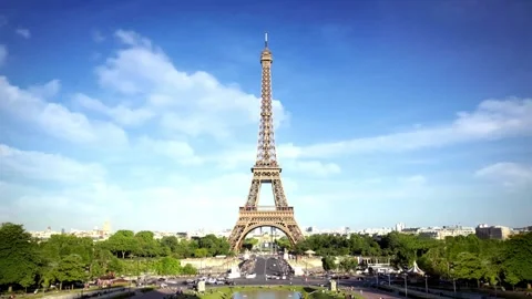 Breathtaking Aerial &amp; Ground Views of the Eiffel Tower, Paris Stock Footage 303304769