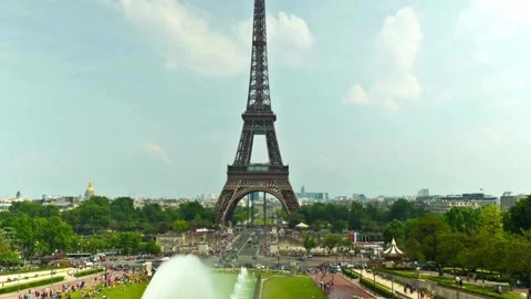 Breathtaking Aerial &amp; Ground Views of the Eiffel Tower, Paris Stock Footage 303304773