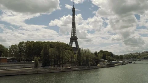 Breathtaking Aerial &amp; Ground Views of the Eiffel Tower, Paris Stock Footage 303304801