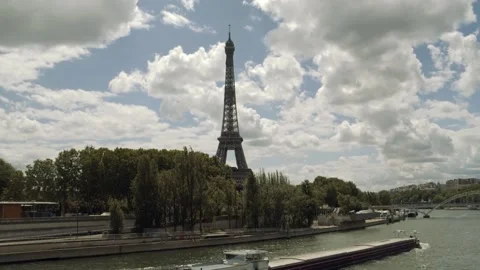Breathtaking Aerial &amp; Ground Views of the Eiffel Tower, Paris Stock Footage 303304824