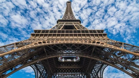 Breathtaking Aerial &amp; Ground Views of the Eiffel Tower, Paris Stock Footage 303304840