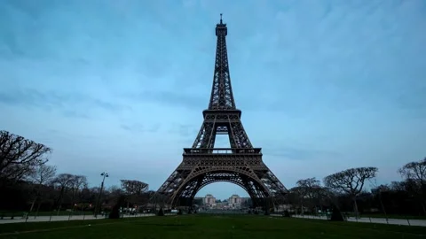 Breathtaking Aerial &amp; Ground Views of the Eiffel Tower, Paris Stock Footage 303304853