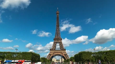 Breathtaking Aerial &amp; Ground Views of the Eiffel Tower, Paris Stock Footage 303304865