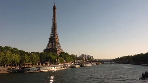 Breathtaking Aerial &amp; Ground Views of the Eiffel Tower, Paris Stock Footage 303304866
