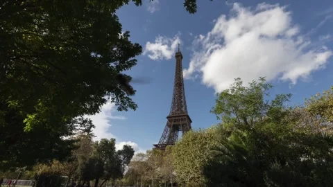 Breathtaking Aerial &amp; Ground Views of the Eiffel Tower, Paris Stock Footage 303304872