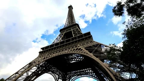 Breathtaking Aerial &amp; Ground Views of the Eiffel Tower, Paris Stock Footage 303304873