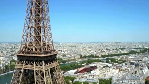 Breathtaking Aerial &amp; Ground Views of the Eiffel Tower, Paris Stock Footage 303304878
