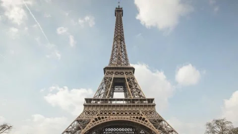 Breathtaking Aerial &amp; Ground Views of the Eiffel Tower, Paris Stock Footage 303304880
