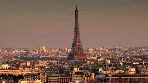 Breathtaking Aerial &amp; Ground Views of the Eiffel Tower, Paris Stock Footage 303304892