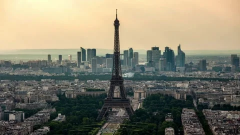 Breathtaking Aerial &amp; Ground Views of the Eiffel Tower, Paris Stock Footage 303304905