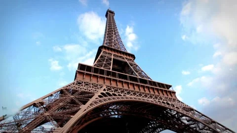 Breathtaking Aerial &amp; Ground Views of the Eiffel Tower, Paris Stock Footage 303304927