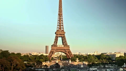 Breathtaking Aerial &amp; Ground Views of the Eiffel Tower, Paris Stock Footage 303304928