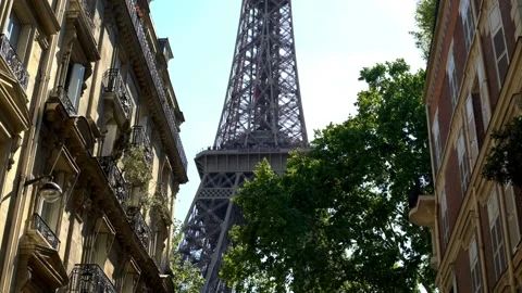 Breathtaking Aerial &amp; Ground Views of the Eiffel Tower, Paris Stock Footage 303304930