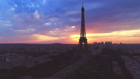 Breathtaking Aerial &amp; Ground Views of the Eiffel Tower, Paris Stock Footage 303304933