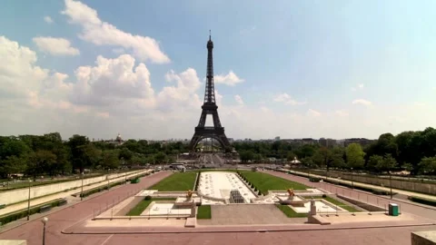Breathtaking Aerial &amp; Ground Views of the Eiffel Tower, Paris Stock Footage 303304934