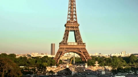 Breathtaking Aerial &amp; Ground Views of the Eiffel Tower, Paris Stock Footage 303304939