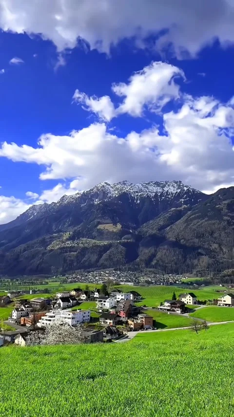 Breathtaking aerial view dramatic mountains Stock Footage 280191929