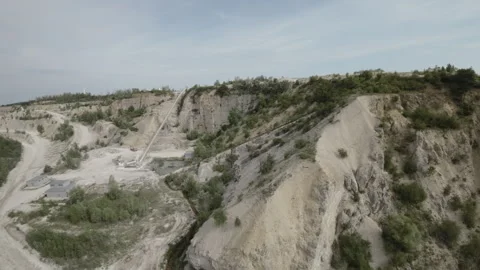 Breathtaking Aerial View of a Limestone Quarry Stock Footage 282682899
