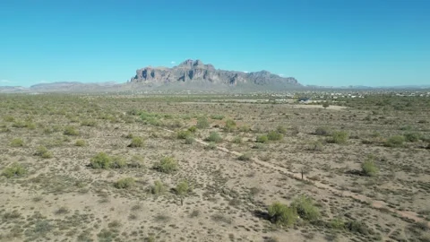 Breathtaking Aerial Views of the Apache Junction Desert Video stock 303040884