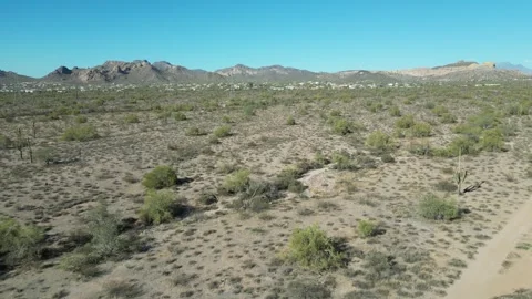 Breathtaking Aerial Views of the Apache Junction Desert Stock Footage 303041134