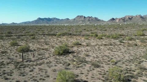 Breathtaking Aerial Views of the Apache Junction Desert Stock Footage 303041139