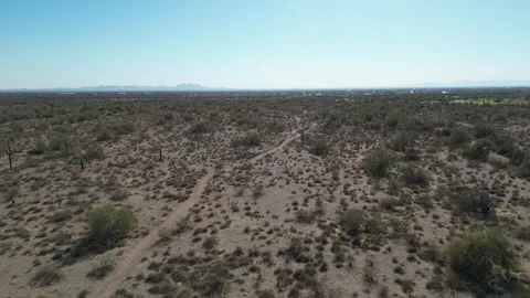 Breathtaking Aerial Views of the Apache Junction Desert Stock Footage 303041148