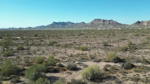 Breathtaking Aerial Views of the Apache Junction Desert Stock Footage 303041174