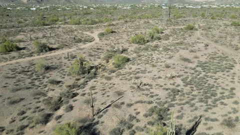 Breathtaking Aerial Views of the Apache Junction Desert Stock Footage 303041295