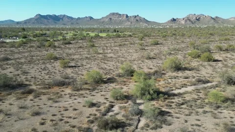 Breathtaking Aerial Views of the Apache Junction Desert Stock Footage 303041385