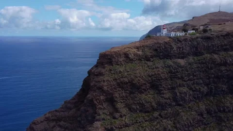 Breathtaking Aerial Views of Ponta do Pargo, Madeira Stock Footage 296326893
