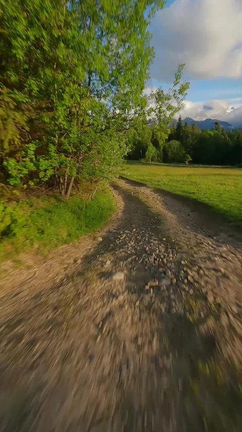 The breathtaking agile flight along the path in Tantra mountains. Poland 스톡 동영상 340407929