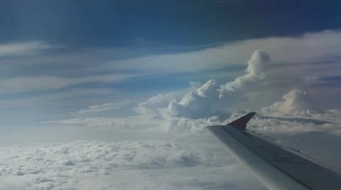 Breathtaking Airplane View, Fields, Beautiful Mountains, Incredible Clouds Vídeos de archivo 9468995