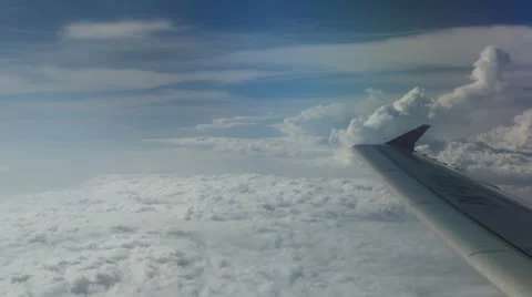 Breathtaking Airplane View, Fields, Beautiful Mountains, Incredible Clouds Stock-Footage 9473999