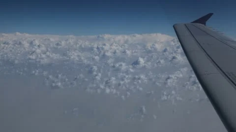 Breathtaking Airplane View, Fields, Beautiful Mountains, Incredible Clouds Stock Footage