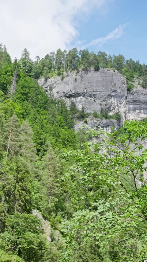 A breathtaking and stunning view of towering cliffs combined with vibrant Video stock 314745733