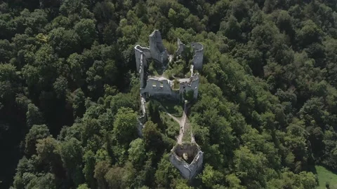 Breathtaking Arial view for Samobor Cast... | Stock Video | Pond5