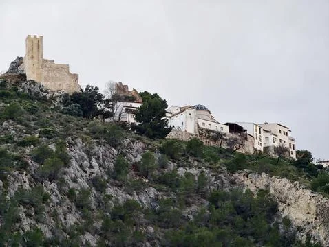 Breathtaking castle perched atop cliffs overlooking scenic valleys and hist.. Photos