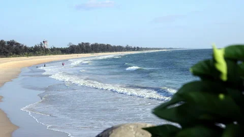 A breathtaking coastal landscape captured in smooth slow motion. Stock Footage 340946055