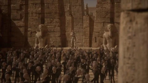 A breathtaking dance begins the mummy queen’s electrifying show Stock Footage 293556732