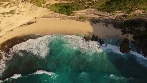 Breathtaking Diamond Beach Rock Formations Sunrise Aerial View 库存影片 339904208