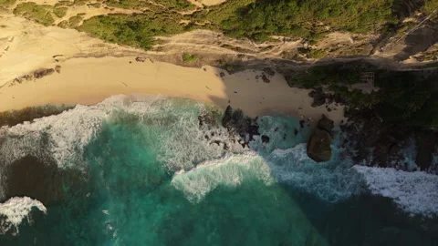 Breathtaking Diamond Beach Rock Formations Sunrise Aerial View 動画素材 339904320