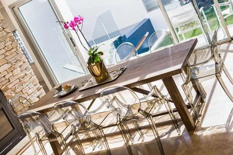 A breathtaking dining room Stock Photos