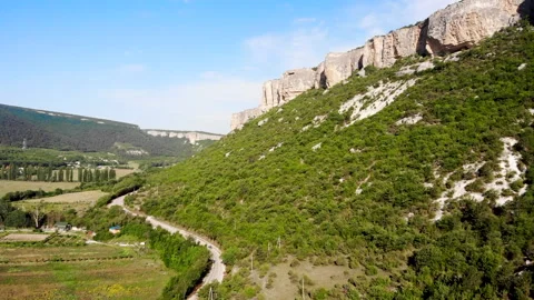 Breathtaking drone view of the mountain slope. Stock Footage 157821098