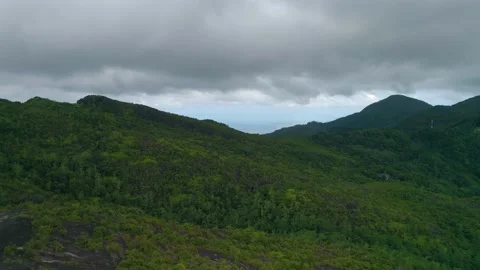 Breathtaking drone views of the Seychelles Stock Footage 155012889
